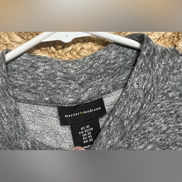 Mercer & Madison Women's Mock Neck Sleeveless Grey Sweater Dress, Size XS - Picture 2 of 8